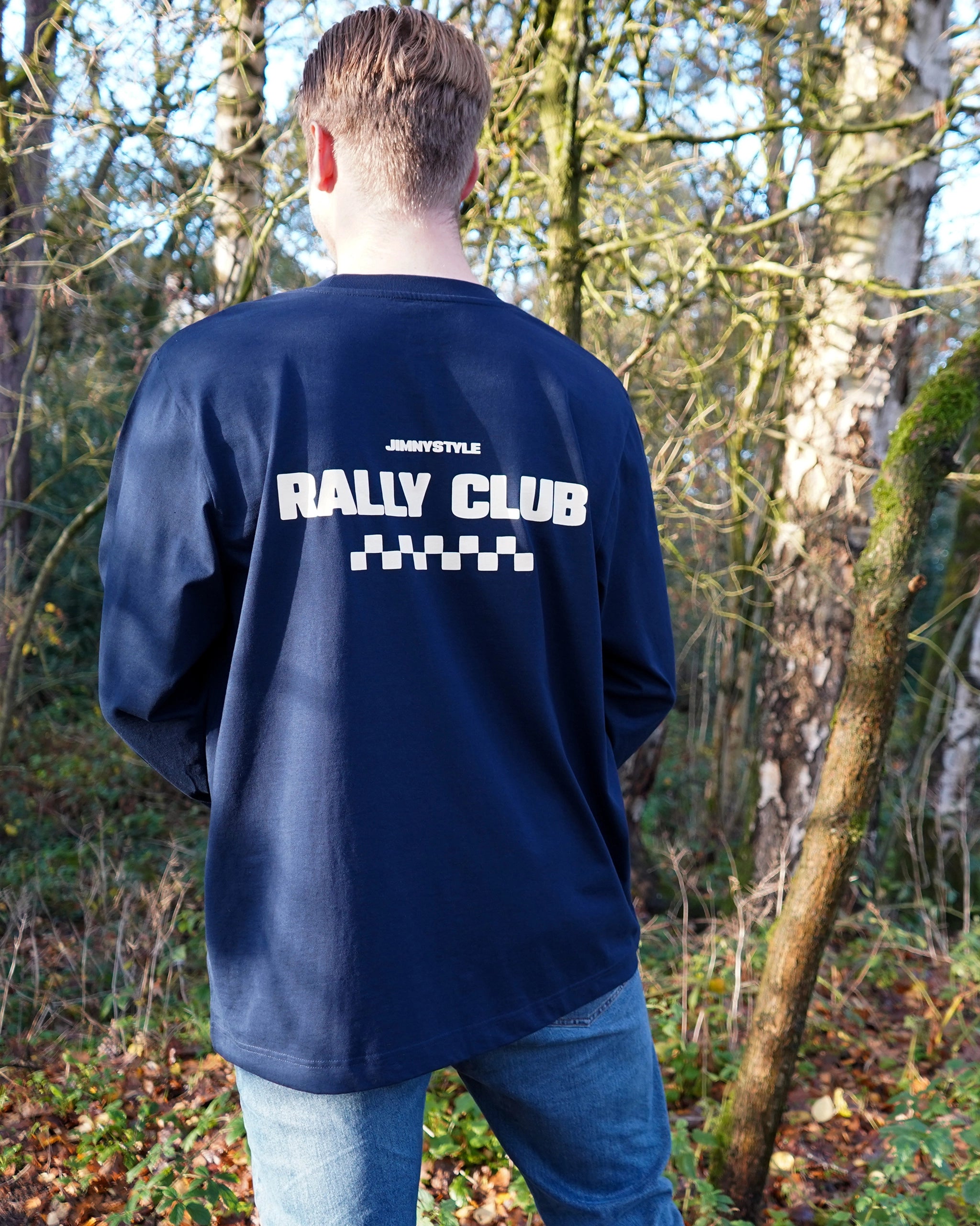 JIMNYSTYLE Rally Club T-Shirt - Long Sleeve - Navy Blue - suzuki jimny tshirt