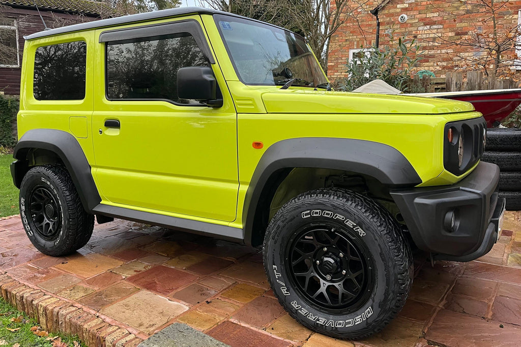 Suzuki Jimny (2018+) fitted with Magpie m-01 wheels in Satin Black