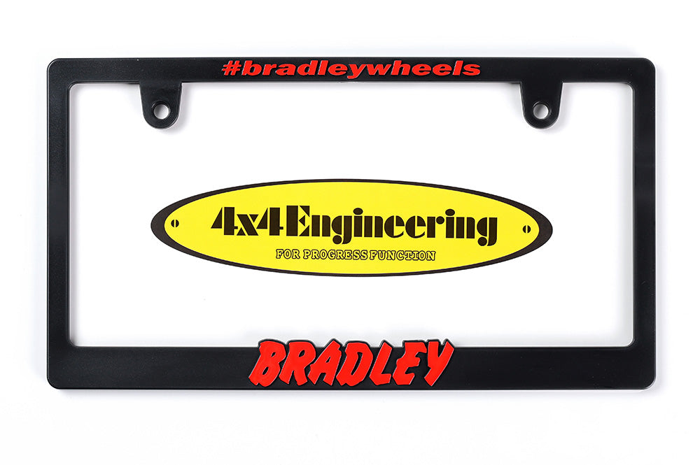 BRADLEY Wheels 3D Number Plate Frame -Red