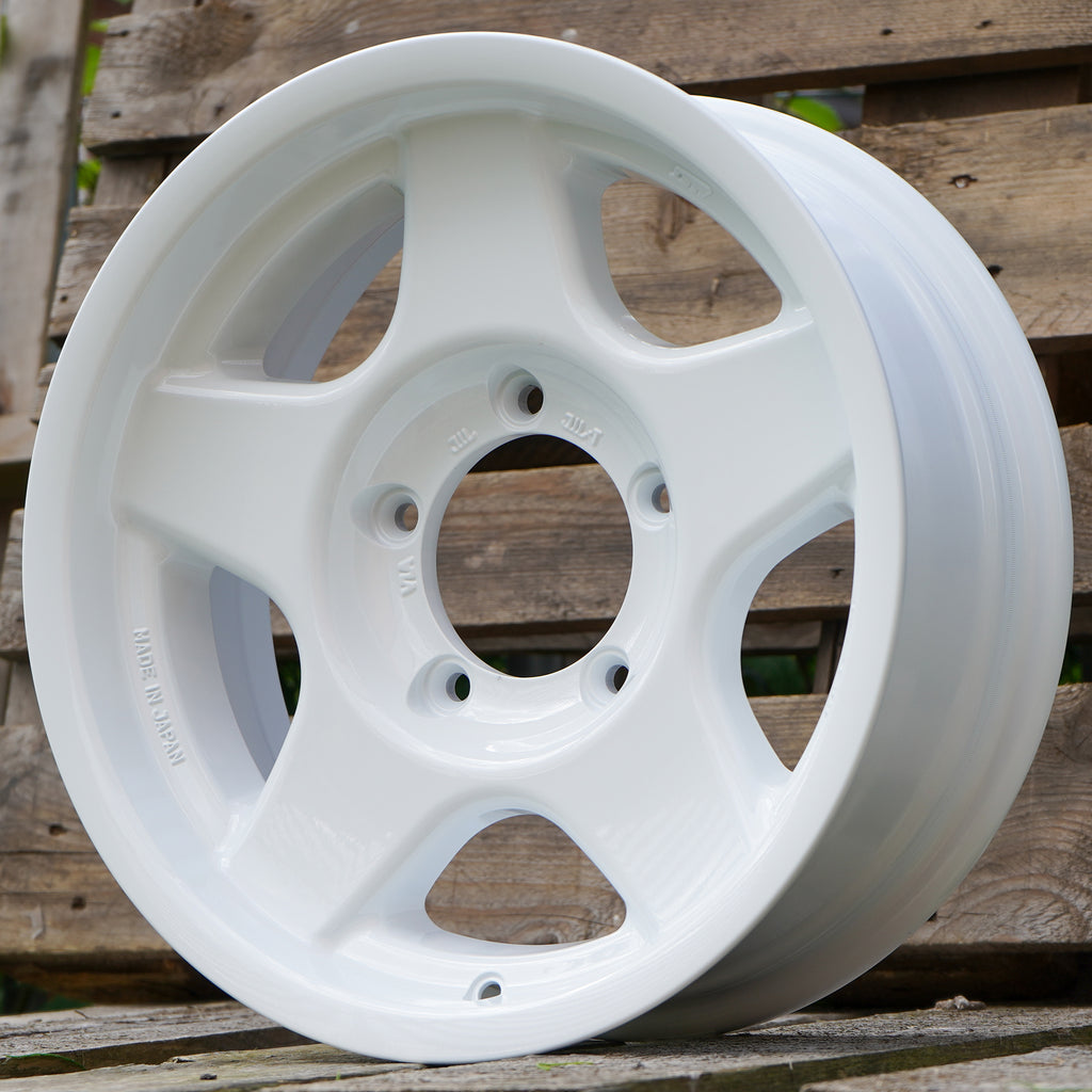 BRADLEY V Wheel Package for Suzuki Jimny (1998+) 16inch wheels Pearl White Made in Japan Street Track Life JimnyStyle