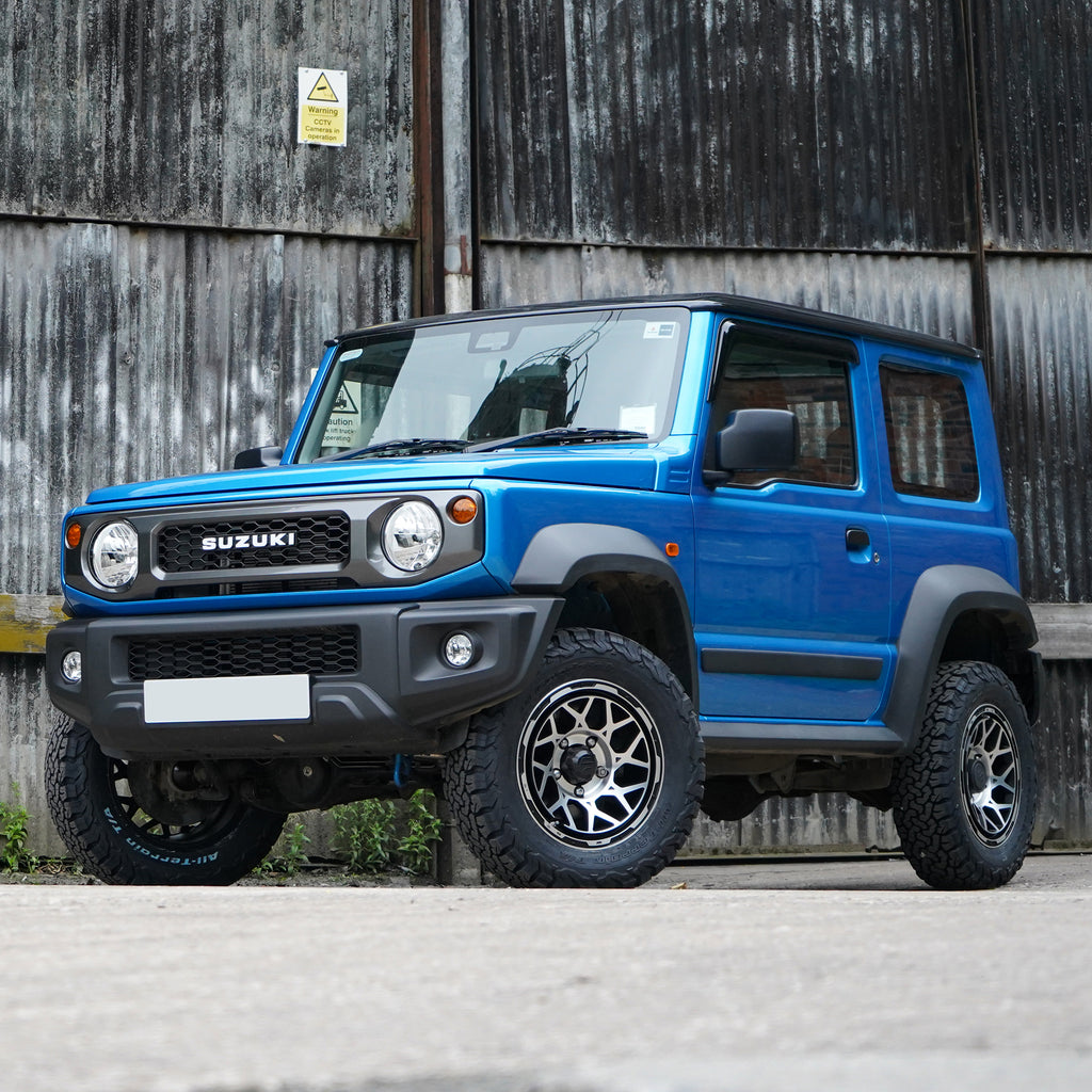 Concave spoke style 16 inch Magpie M-01 Wheels fitted with BF GOODRICH K02 215/70R16 tyres on a Suzuki Jimny (2018+) 16×6.0J-5 Street Track Life