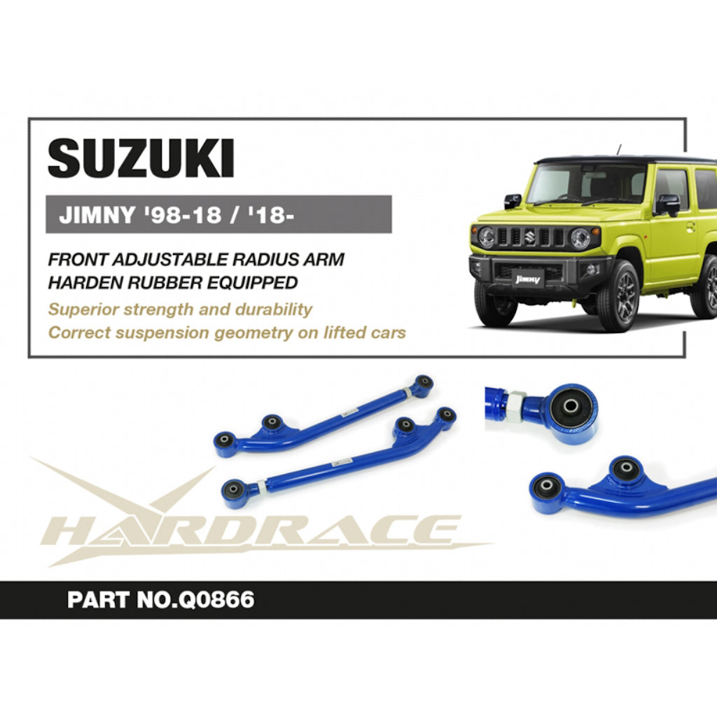 HARDRACE Adjustable Front Radius Arms for Suzuki Jimny (2018+)